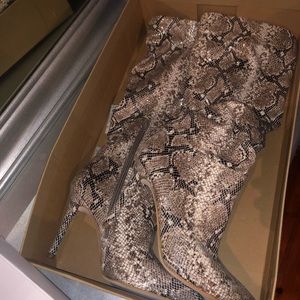 Jessica Simpson snakeskin boots